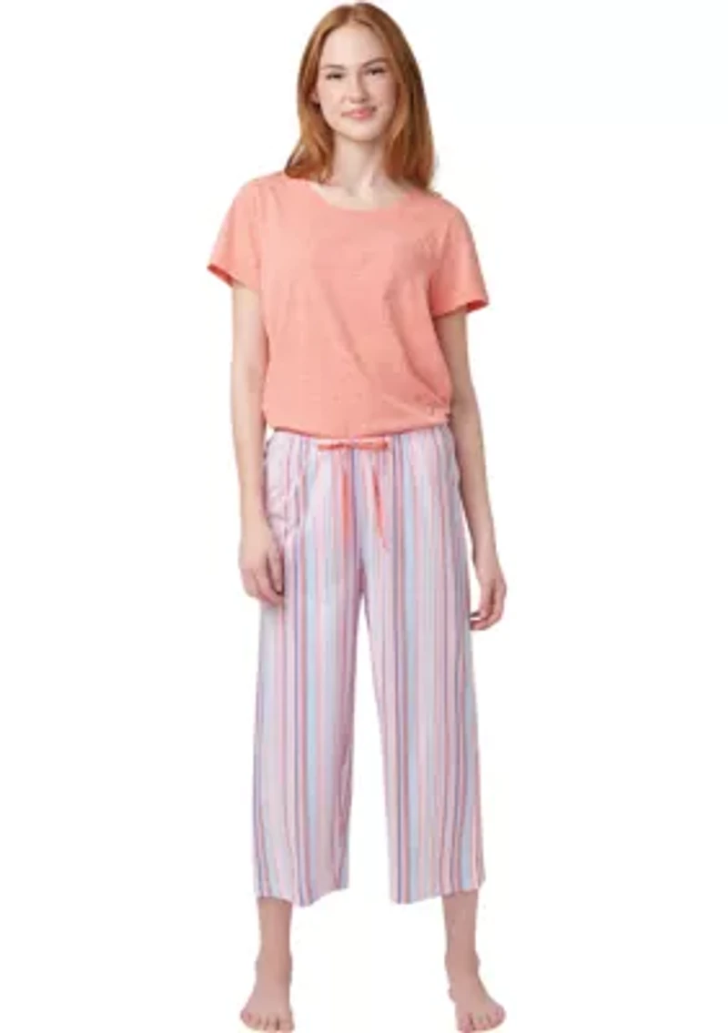 Women's Sunrise Stripe Capri Pajama Pants