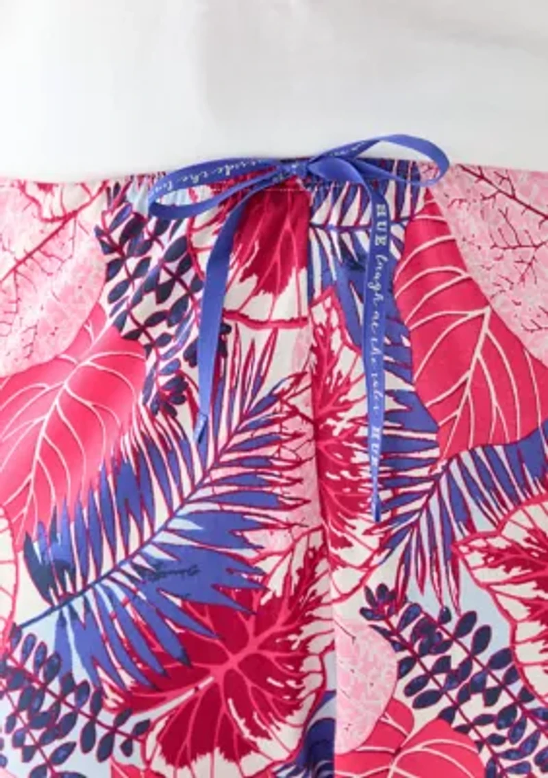 Plus Great Palms Printed Pajama Pants