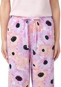 Daisy Delight Printed Capri Pajama Pants