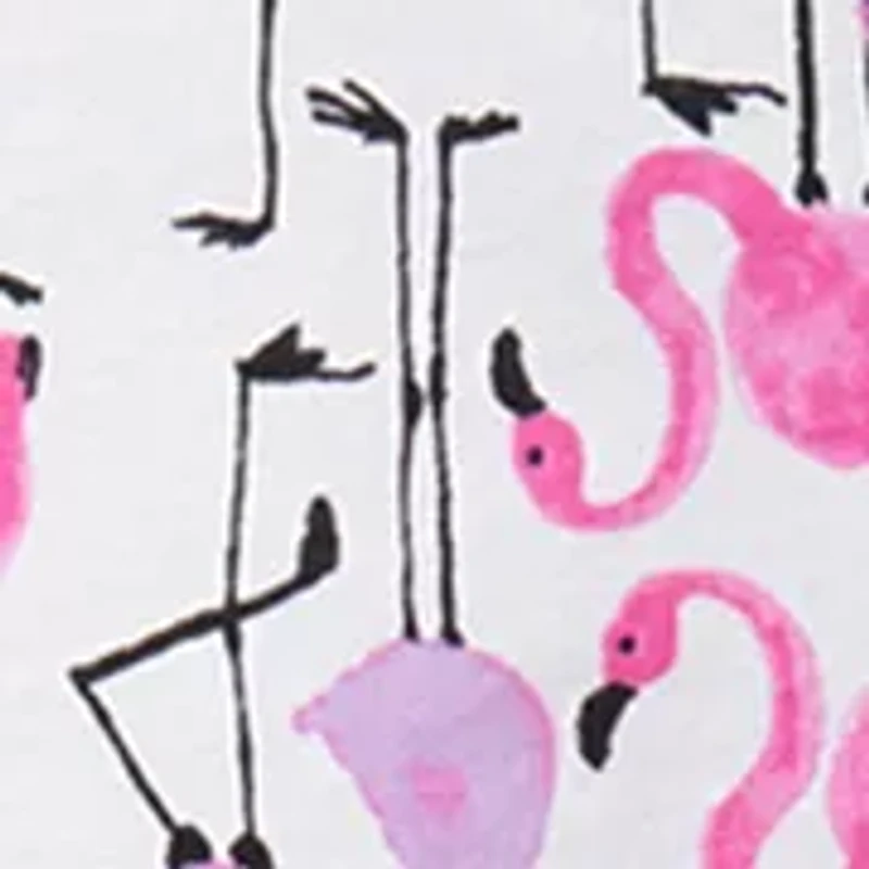 Flamingo Strut Printed Bermuda Pajama Shorts