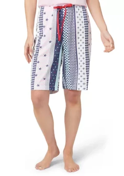 Women's Seaside Stripe Bermuda Sleep Shorts