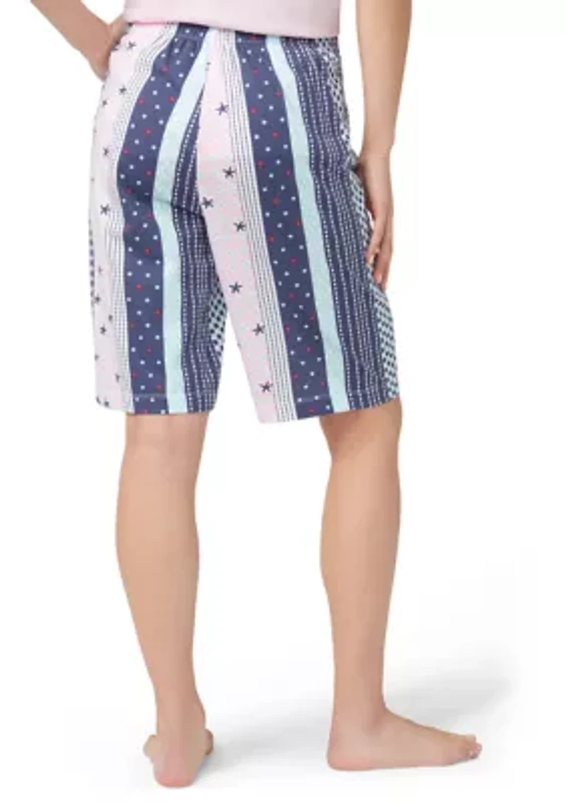 Women's Seaside Stripe Bermuda Sleep Shorts