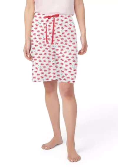 Printed Knit Bermuda Pajama Shorts