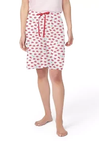 Printed Knit Bermuda Pajama Shorts