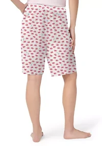 Printed Knit Bermuda Pajama Shorts
