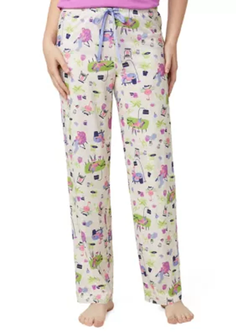 Lounging Flamingos Long Pajama Pants