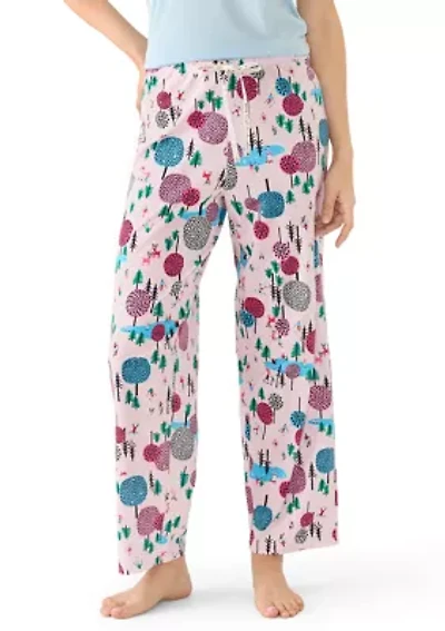 Winter Tree Mountains Pajama Pants