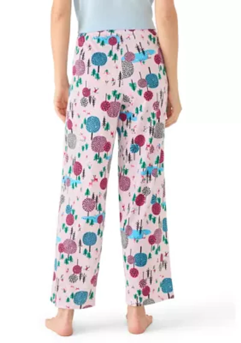 Winter Tree Mountains Pajama Pants