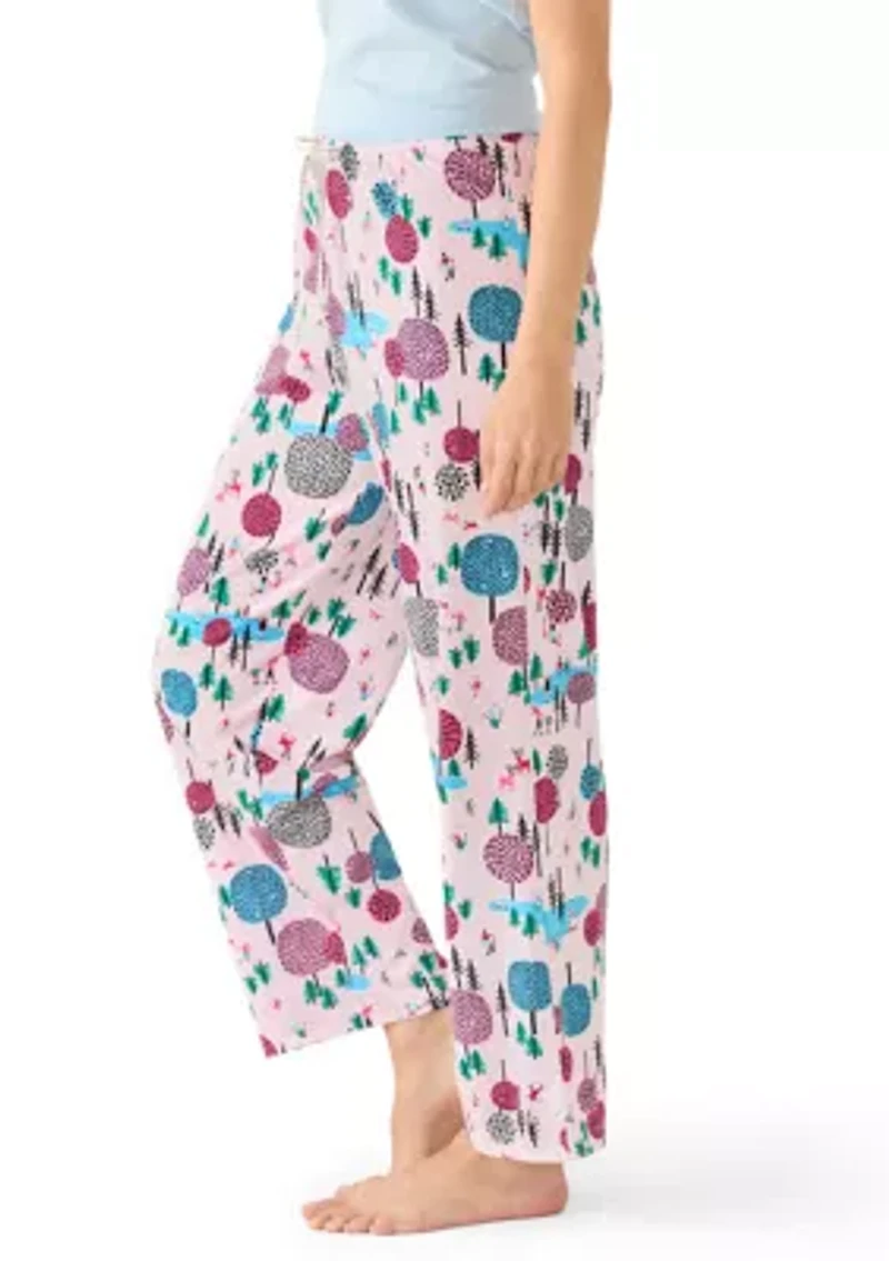 Winter Tree Mountains Pajama Pants
