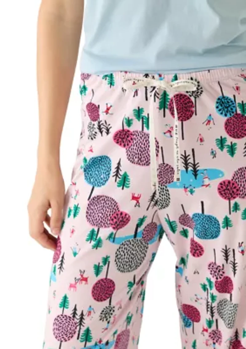 Winter Tree Mountains Pajama Pants