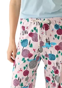 Winter Tree Mountains Pajama Pants