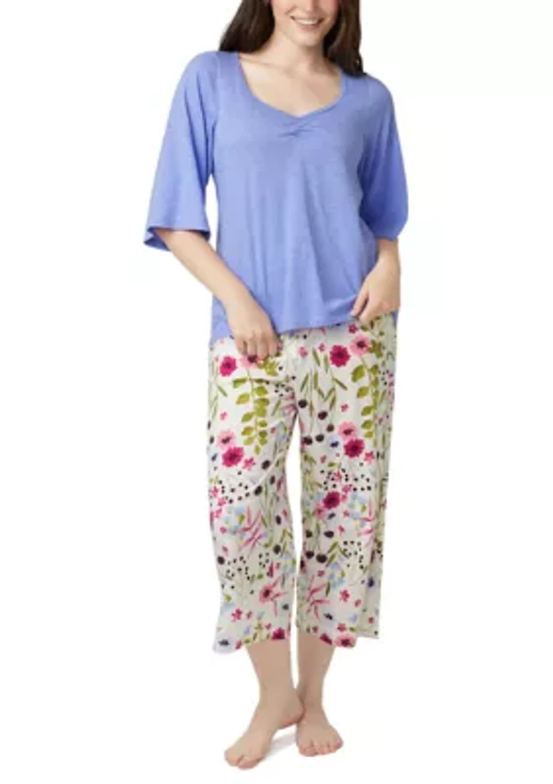 Shirred Bell Sleeve PJ Tee