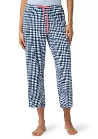 Good Time Gingham Pajama Capri Pants