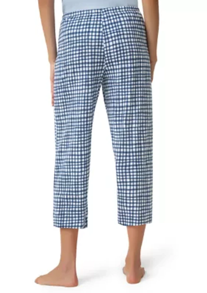 Good Time Gingham Pajama Capri Pants