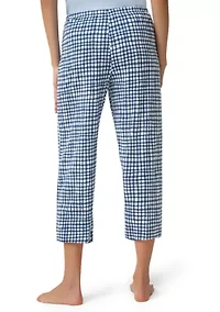 Good Time Gingham Pajama Capri Pants