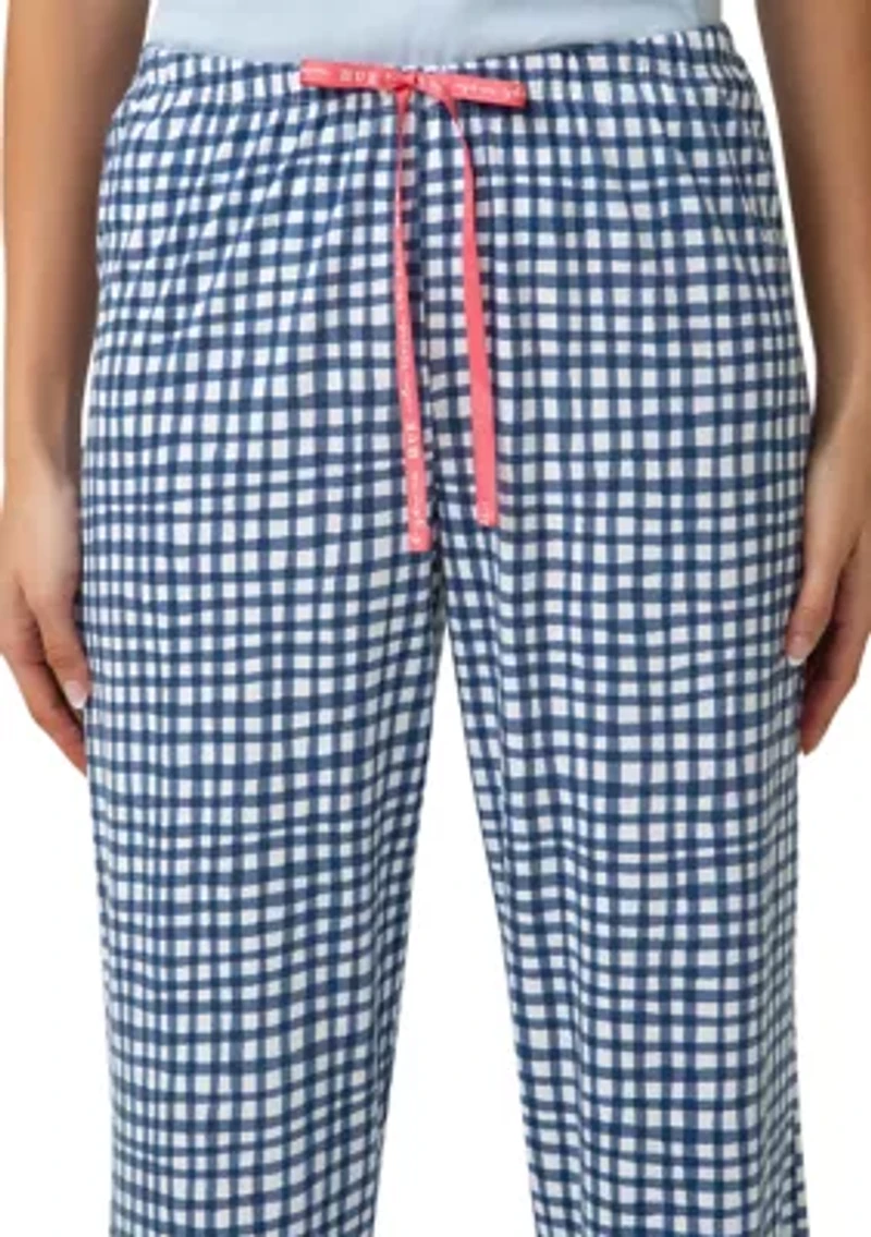 Good Time Gingham Pajama Capri Pants
