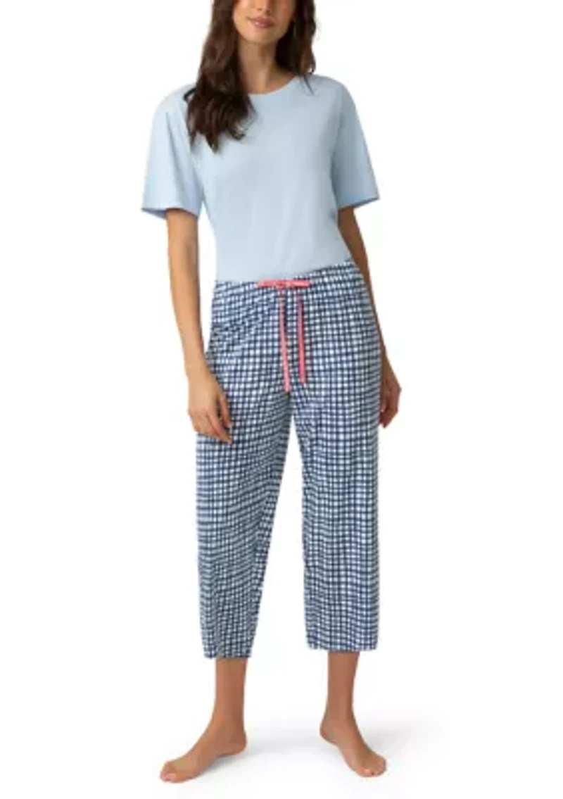 Good Time Gingham Pajama Capri Pants