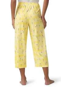 Pocket Palms Capri Pajama Pants