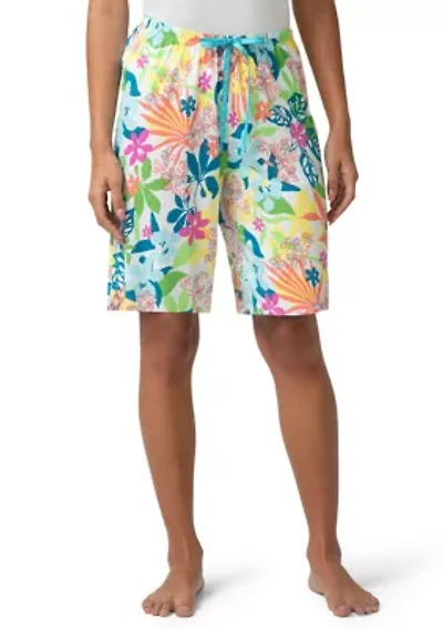 Fun Time Floral Pajama Bermuda Shorts
