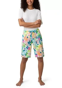 Fun Time Floral Pajama Bermuda Shorts