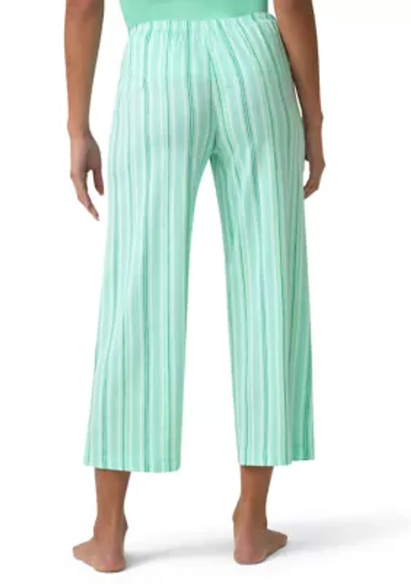 a Swing and Stripe Pajama Capri Pants