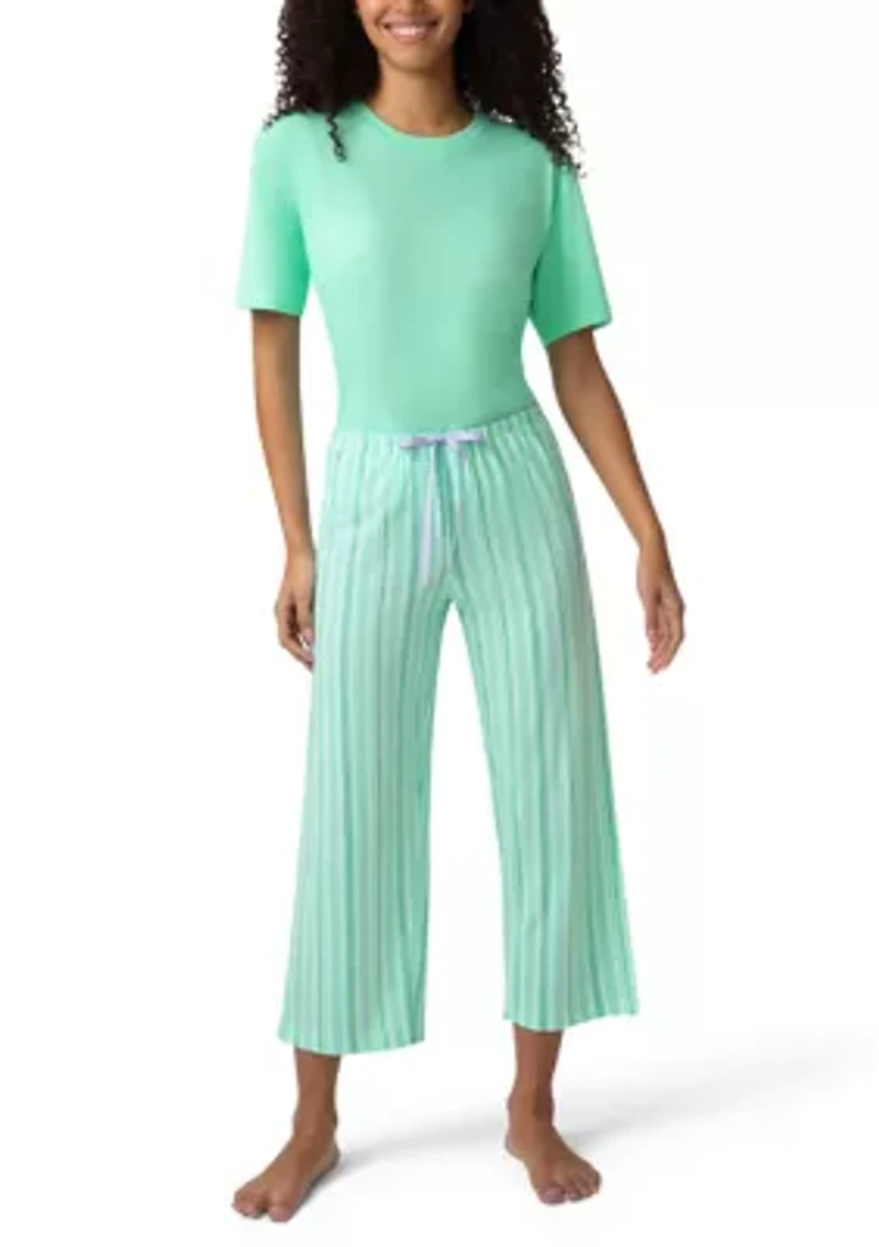 a Swing and Stripe Pajama Capri Pants