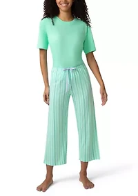 a Swing and Stripe Pajama Capri Pants