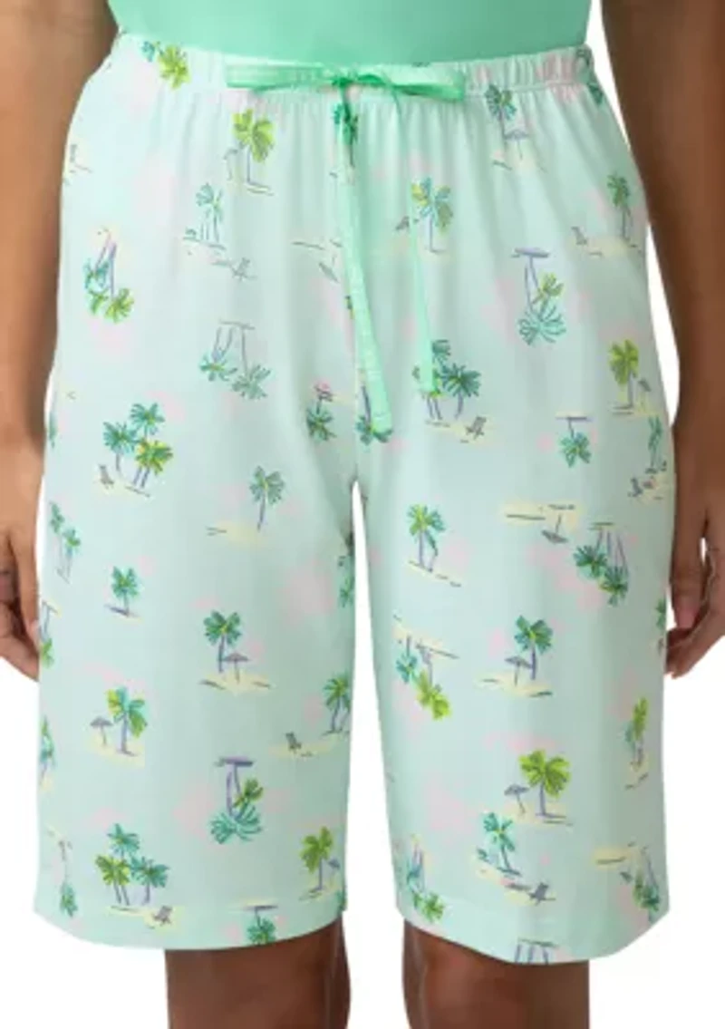 Calm Under Palms Pajama Bermuda Shorts