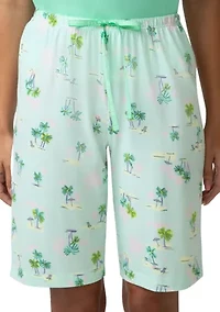 Calm Under Palms Pajama Bermuda Shorts