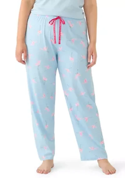 Plus Fly Flamingos Pajama Pants