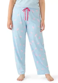Plus Fly Flamingos Pajama Pants