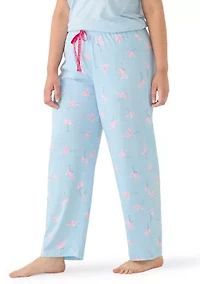 Plus Fly Flamingos Pajama Pants