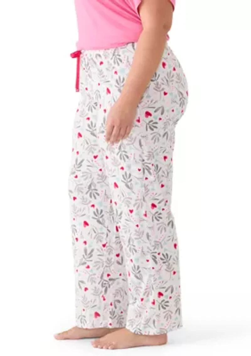 Plus My Heart Petals Pajama Pants