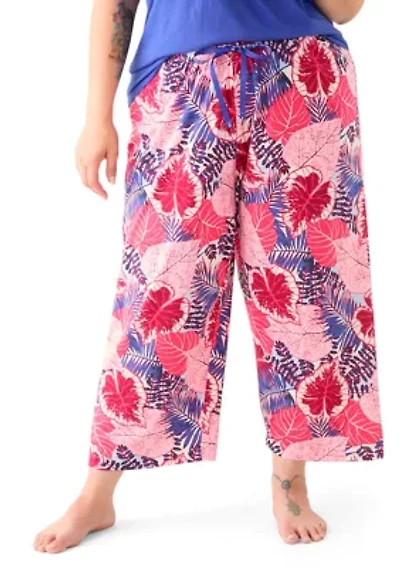 Plus Printed Pajama Pants
