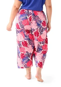 Plus Printed Pajama Pants
