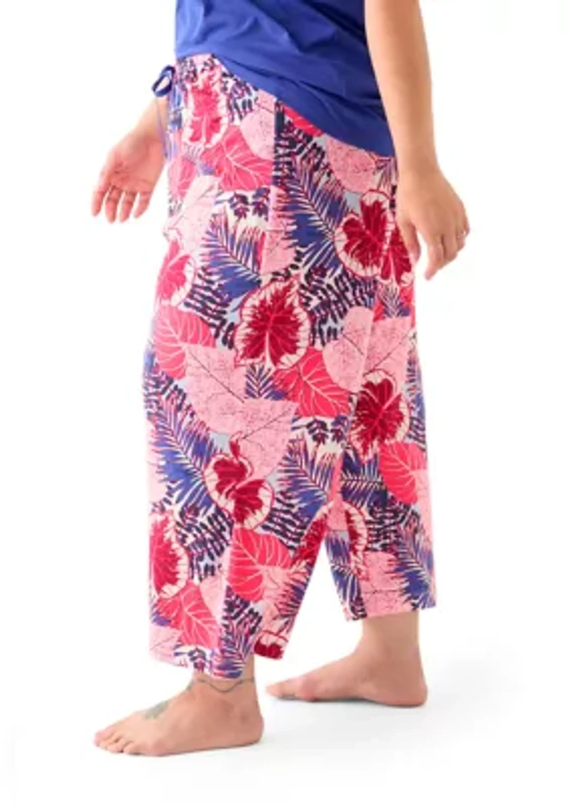 Plus Printed Pajama Pants