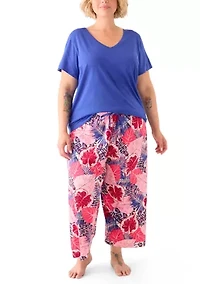 Plus Printed Pajama Pants