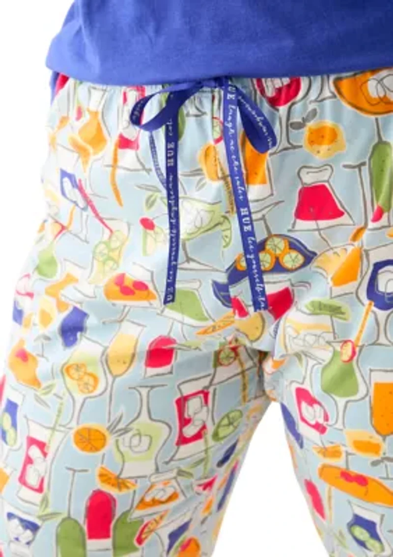 Plus Printed Bermuda Pajama Shorts