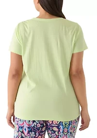 Plus Short Sleeve Sleep T-Shirt