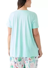 Plus Short Sleeve Sleep T-Shirt