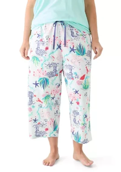 Plus Underwater Wonder Capri Pajama Pants