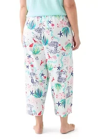 Plus Underwater Wonder Capri Pajama Pants