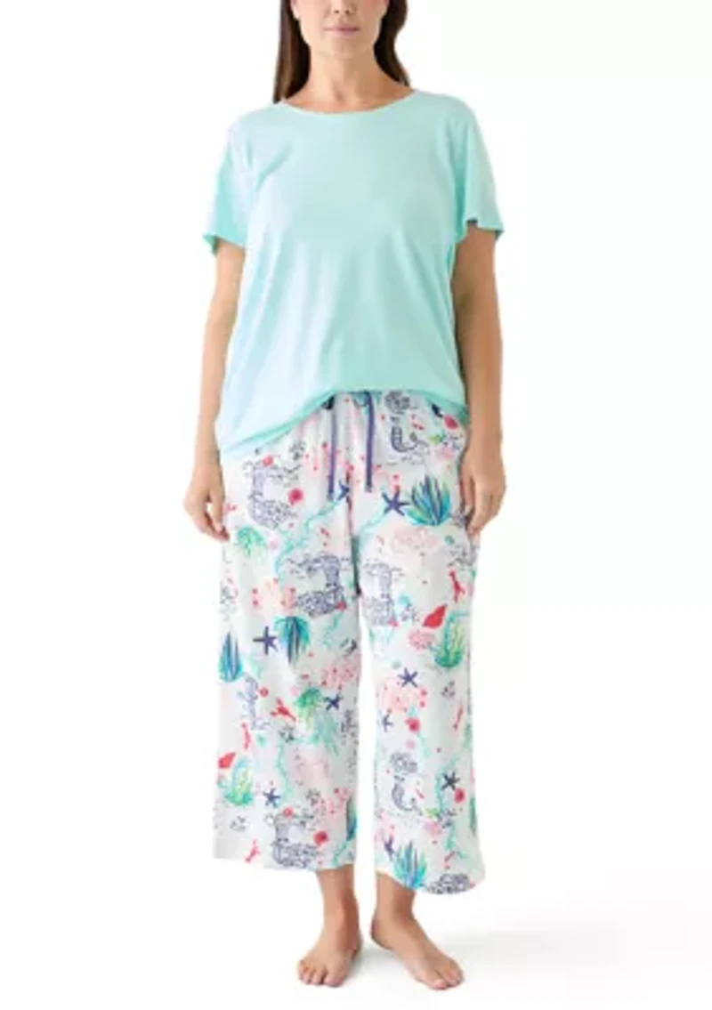 Plus Underwater Wonder Capri Pajama Pants