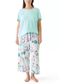 Plus Underwater Wonder Capri Pajama Pants
