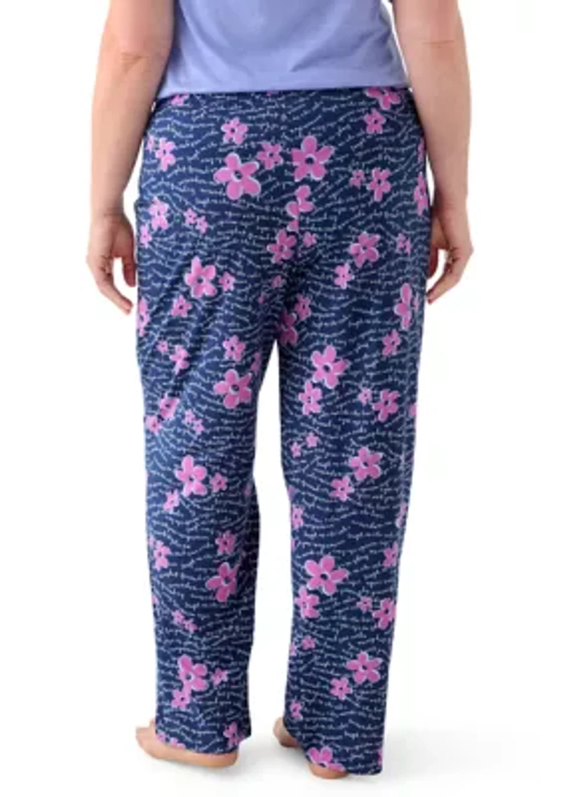 Plus Printed Pajama Pants