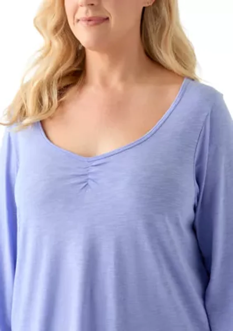 3/4 Bell Sleeve Pajama Top