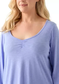 3/4 Bell Sleeve Pajama Top