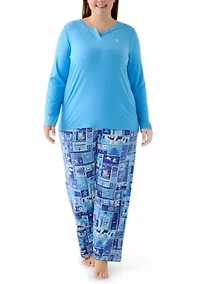 Plus Timeless Folded Pajama Set