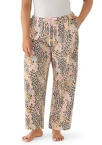 Plus Lazy Leopard Pajama Pants