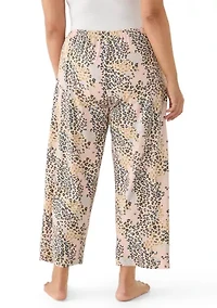 Plus Lazy Leopard Pajama Pants